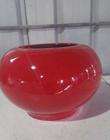 Maceteros bolones en fibra de vidrio