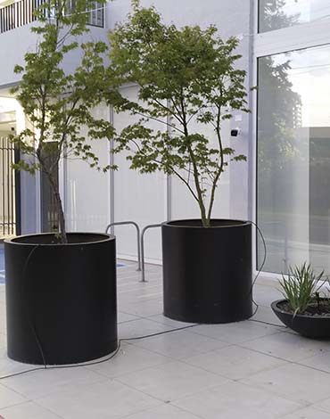 Maceteros Cilindros en fibra de vidrio